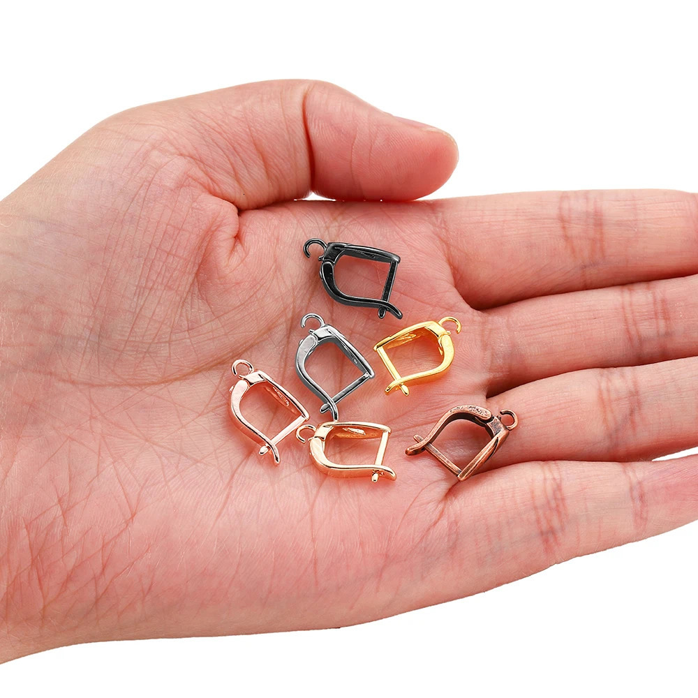 612Pcslot Gold Color French Earring Hooks Lever Back Open Loop Setting for DIY Clips Clasp Jewelry Making Accessories 250804