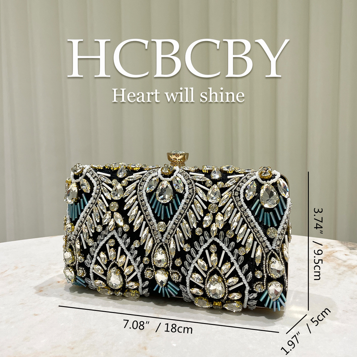 Free Shipping Designer Luxury Black Luxury Rhinestone Clutch Evening Bag Women's Fashion Color-block Elegant Box Bag Small Handbag Casual Makeup 