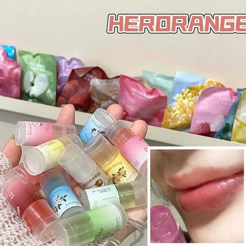 Cute Mini Moisturizing Fruit Lip Balm Fading Lip Lines Waterproof Lasting Clear Lip-Primer Plump Care Jelly Tinted Gloss StickXJ250807