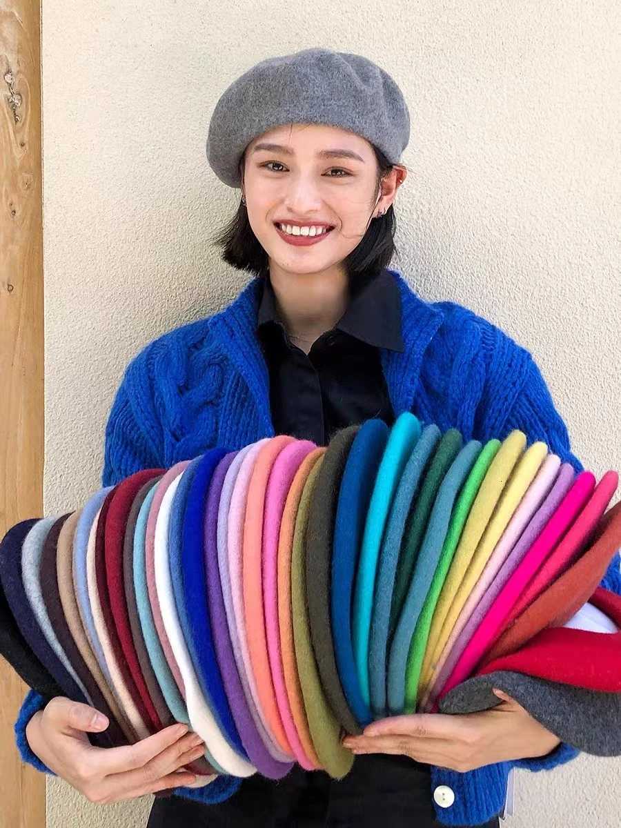 2023 New Can Color Womens Wool Beret Warm in Autumn and Winter Elegant Womens All Autumn Hat Beret XJ250807