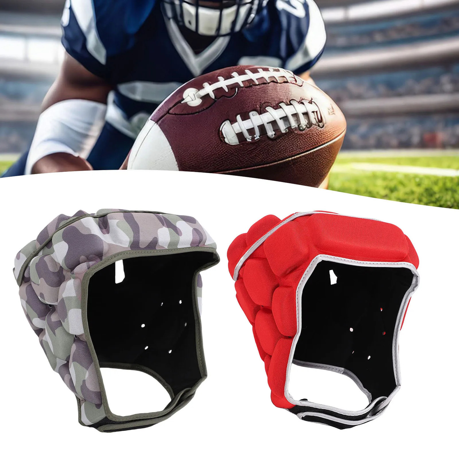 Rugby Head Protector Headguard Helmet Anti Collision Breathable EVA for Football Baseball Goalkeeper 250729