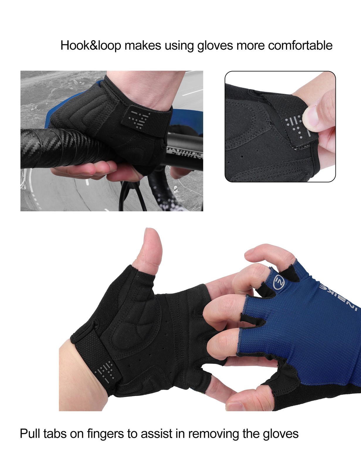 INBIKE Half Finger Cycling Gloves Summer Bicycle Shockabsorption Breathable Mountain Bike MTB Accessories 250729