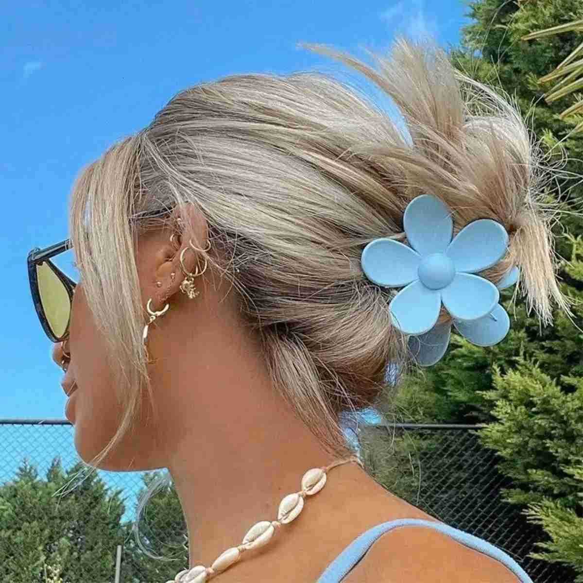 uthual Colors Flower Claw Clips Hair Clips For Women Non Slip Claw Clips for Thick Hair Women Girls Gifts U250807