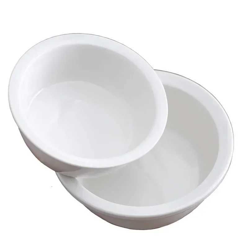 Fashion Round Ceramic Pet Bowl Solid Color Safe Durable Dog Cat Food Water Feeder Drinking Eat Basin Pet Supplies Accessories Y250806