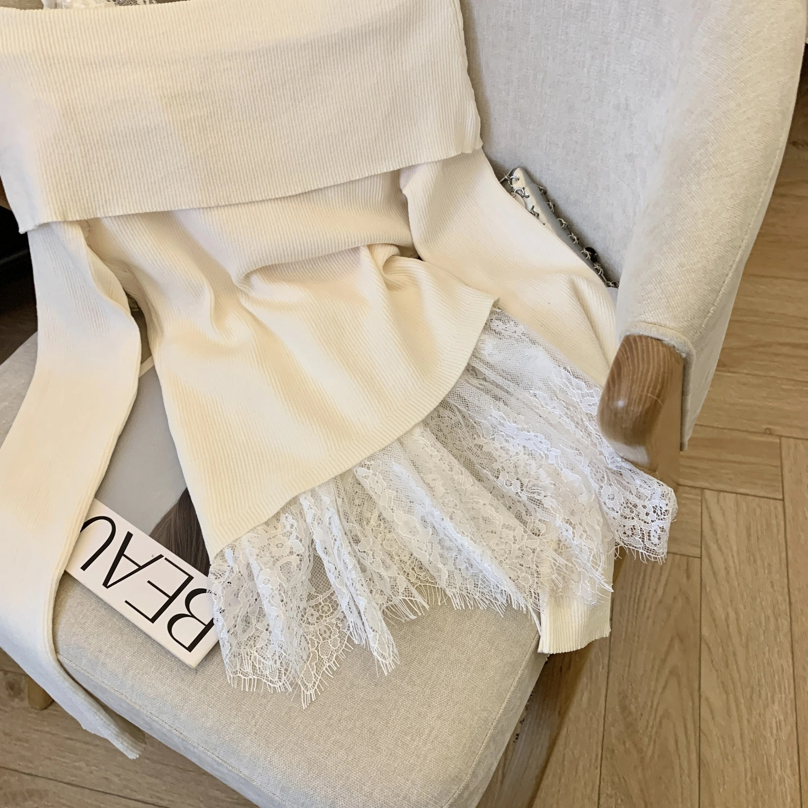 Women Black Gothic Strap Sweater Set Harajuku Korean Y2k Long Sleeves Jumper Sweaters Winter College Vintage 2000s Clothes 250806