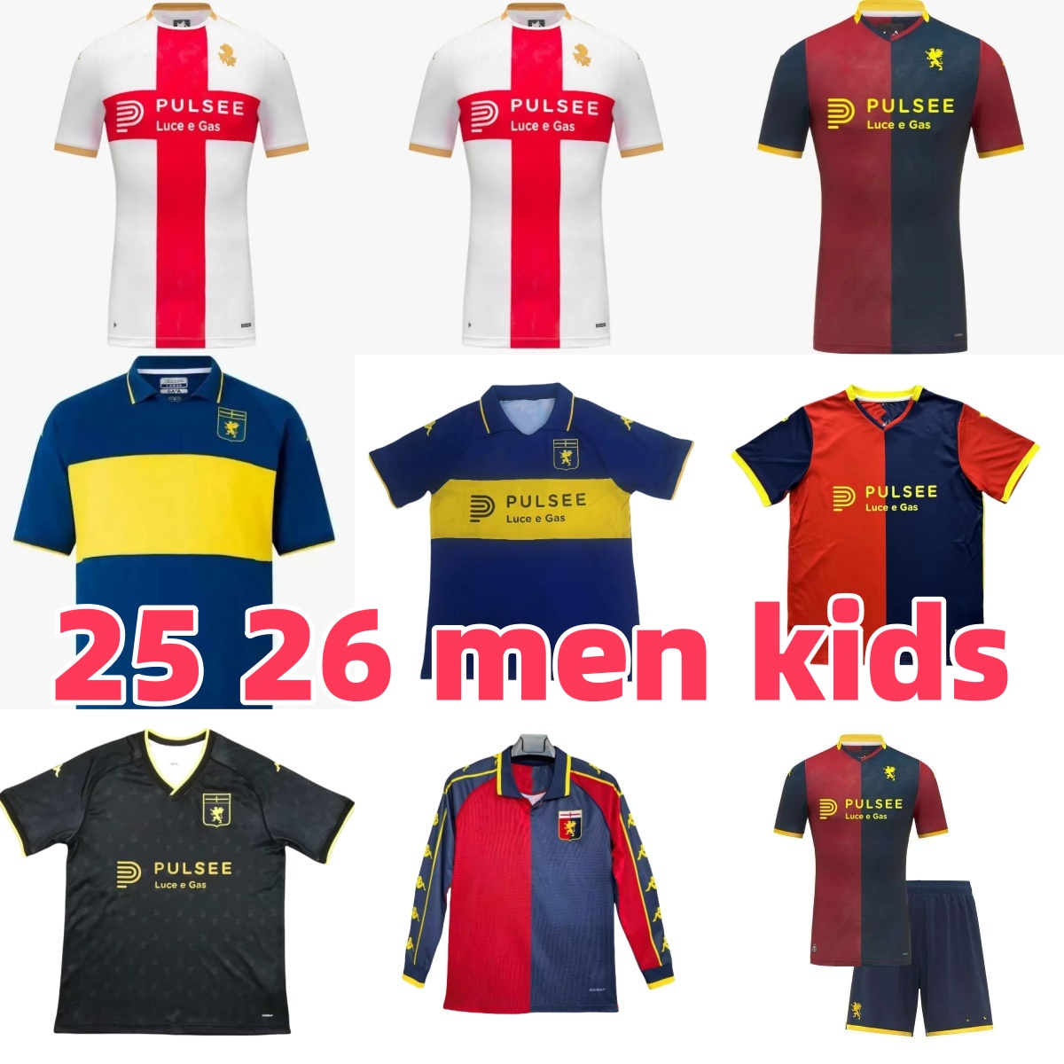 2025 2026 Genoa Jersey BALOTELLI Soccer Jerseys PINAMONTI MESSIAS JR VITINHA BADELJ CFC MAOVSKYI 25 26 Football Jersey FRENDRUP THORSBY BOHINEN Football Shirts
