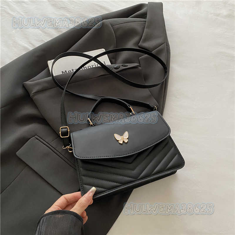 2025 Trendy Casual Textured Small Bag for Women New Elegant Butterfly Niche Single Shoulder Crossbody Bag Small Square Bag H250806