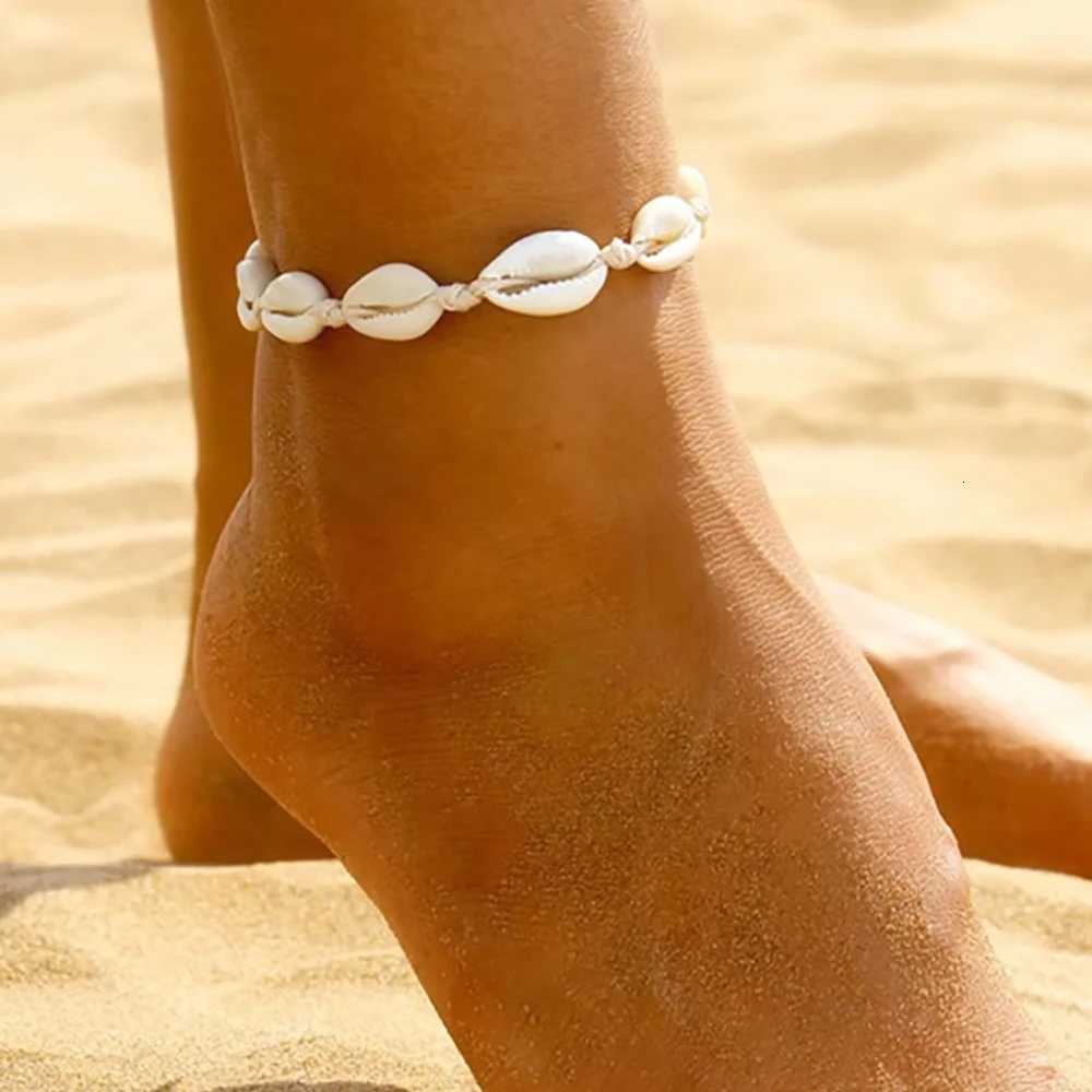 Seashell Anklets Womens Rope Braided Beach Resort Bohemian Style Accessories Ornaments Y250805