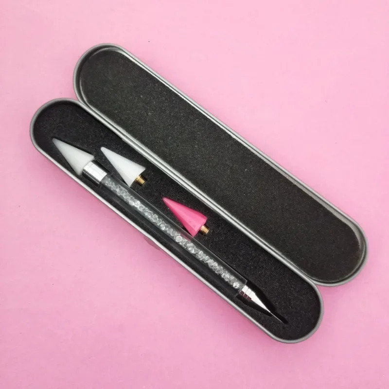 Double Head Nail Art Diamond Embroidery Drill Dot Painting Point Pen With Box Rhinestone Picker Wax Pencil Crystal Handle Tool 250814