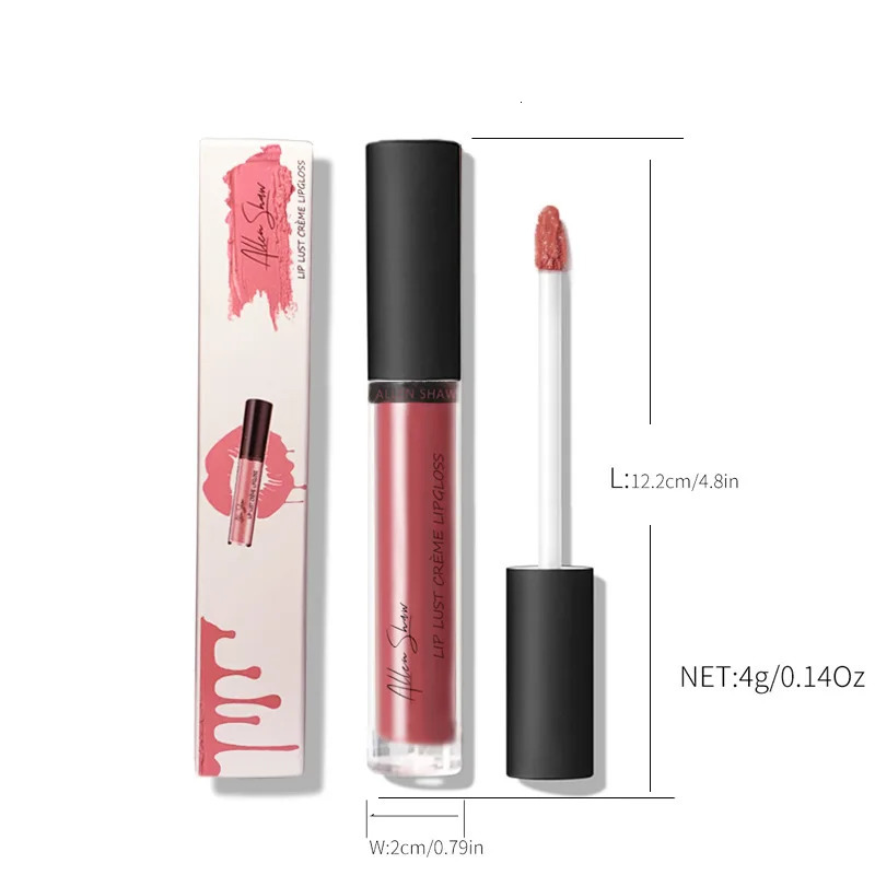 12 Colors Sexy Women Lipstick Waterproof Long Lasting Moist Lip Gloss Vivid Colorful Lipgloss Women Makeup maquiagem 250731