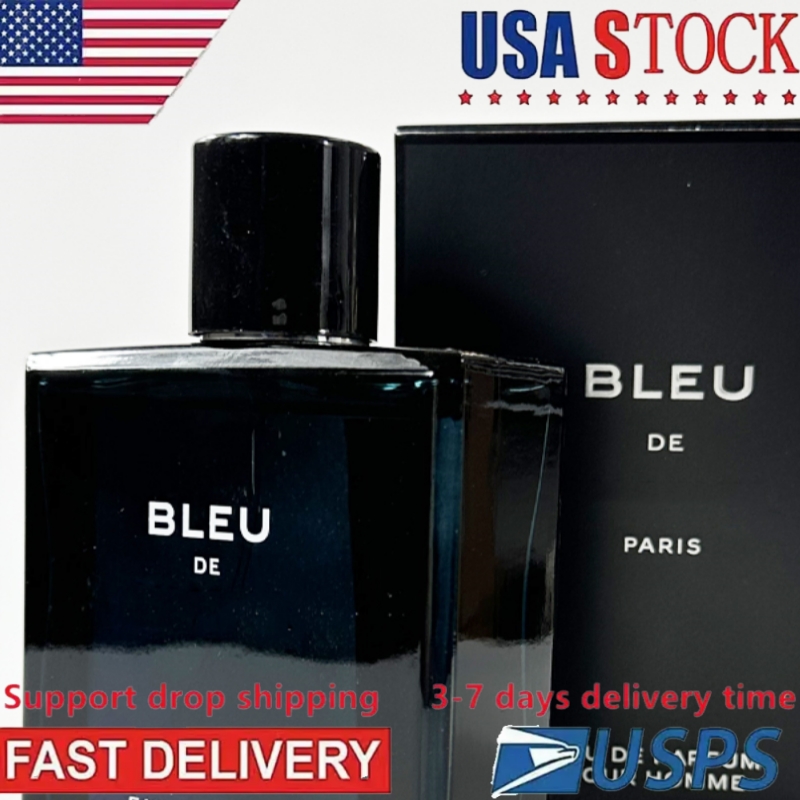 100ml 3.4 Fl.oz Blue Men Fragrance EDP Long Lasting Smell Cologne Spray Fast Ship