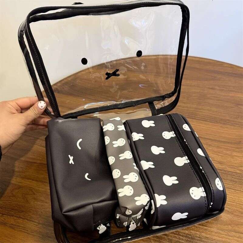 Rabbit Make-Up Four-Piece Travel Handheld Storage Toilet Classification Bag