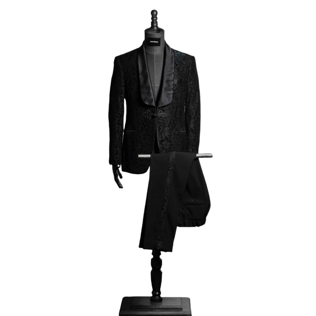 Formal Wedding Men Suits Jacquard 2-Pieces Coat Pants Groom Costume Party Groomsman Jacket Occasiom Suits Plus Size Customized M253852