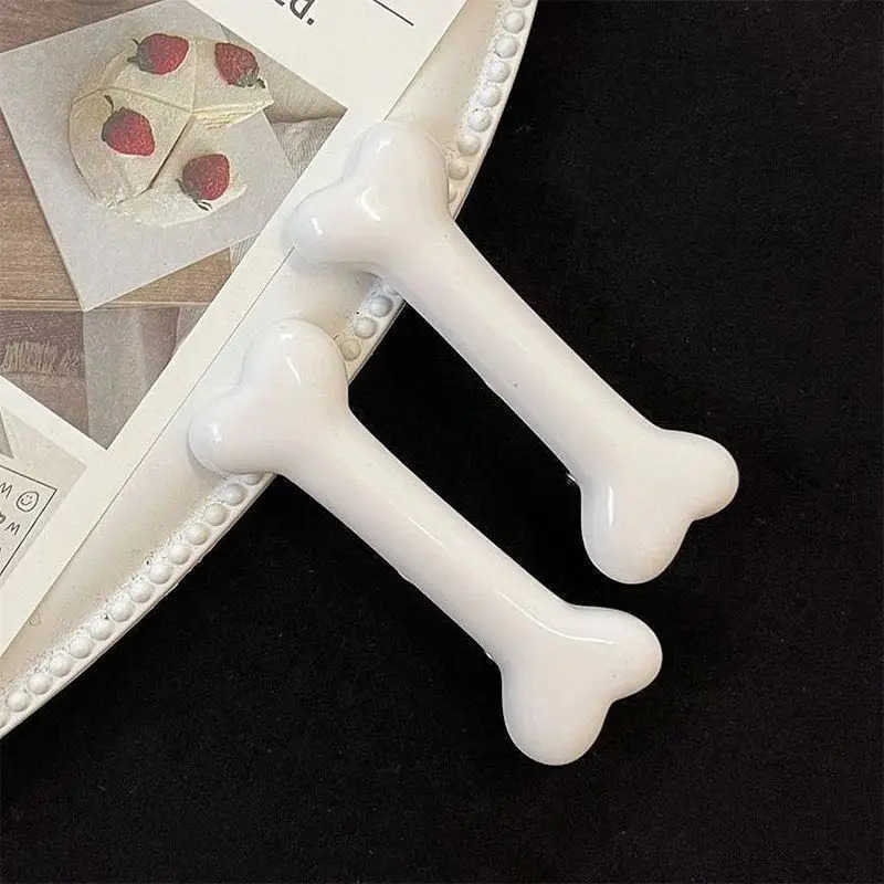 2pcs Funny Bone Hair Accessories Hair Clip Edges Cute Hair Clip Headpieces Creative and Simple Headpiece Clips U250807