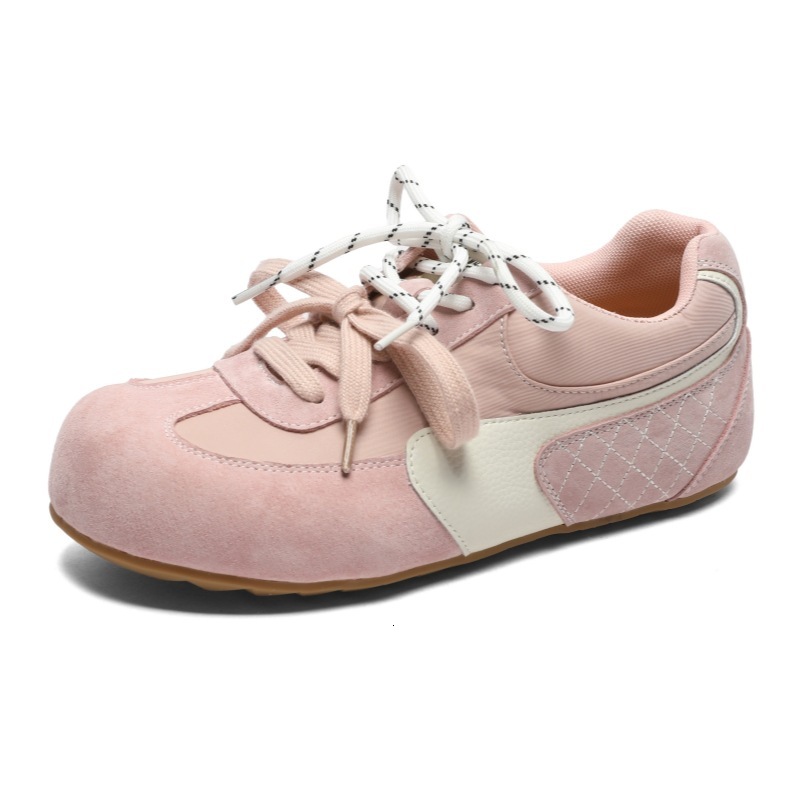 Big Head Ugly Cute Women's Shoes 2025 New Leather Shallow Mouth German Training Shoes Designer Lightweight Breathable Sports and Leisure Shoes