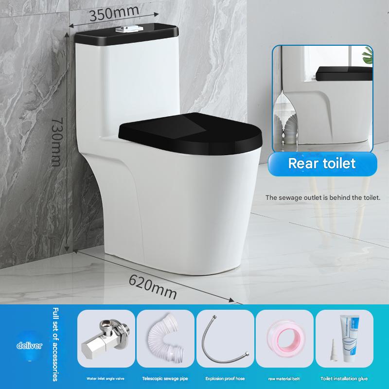President Tao's direct-flush side drain toilet, wall-drain household left and right drain, small-sized apartment horizontal and vertical drain to