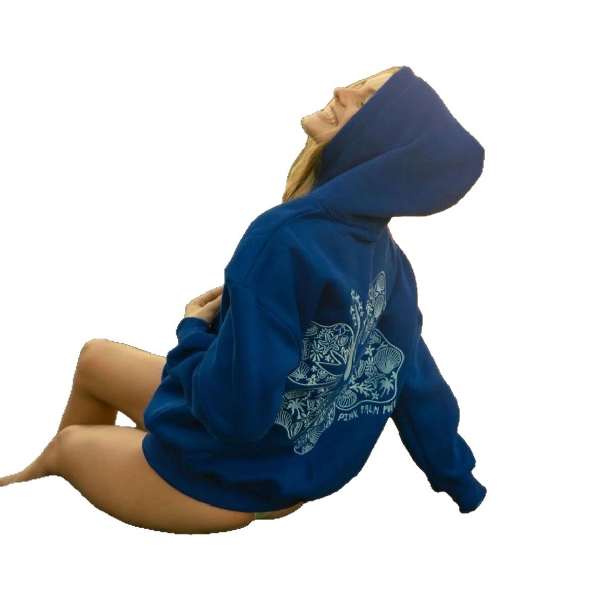 Free Shipping Designer Hoodie 2025 New Style Women's Off Shoulder Sleeves Casual And Comfortable Sportswear Hooded Sweatshirt With Hibiscus Print