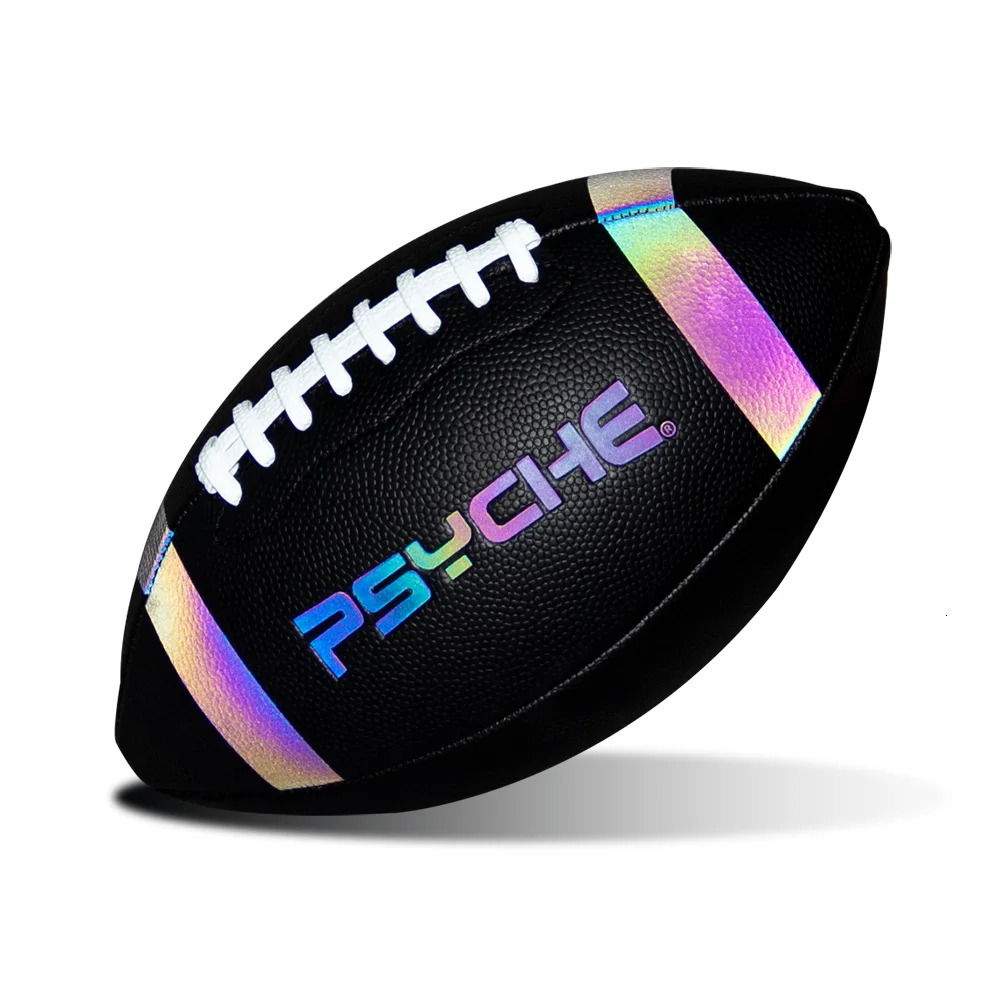 Official Size 9 PU Leather Rugby Ball Adult Kids Sports Game Outdoor Training American Football Wear Resistant 250729