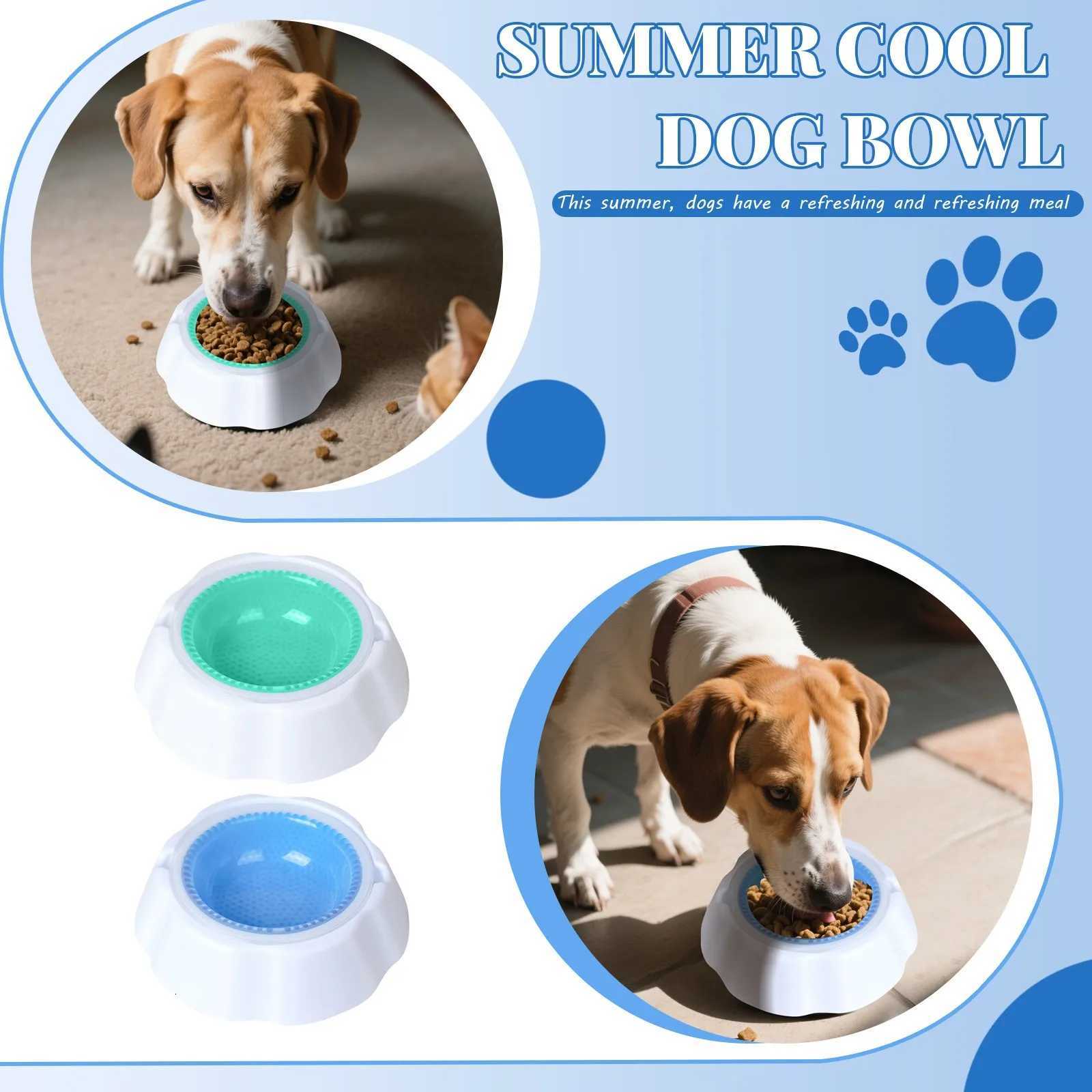 Summer Pet Cooling Bowl Heat Pet Bowl Pet Refrigeration Bowl Dog Cold Water Bowl For Home Summer Pet Drinking Bowl Y250806