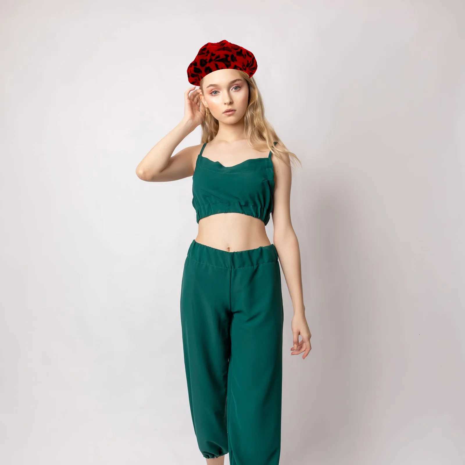 Leopard Print Rabbit Hair Beret Women French Hat Wool C Fashion Trend Soft Comfortable Sunshade Breathable XJ250807