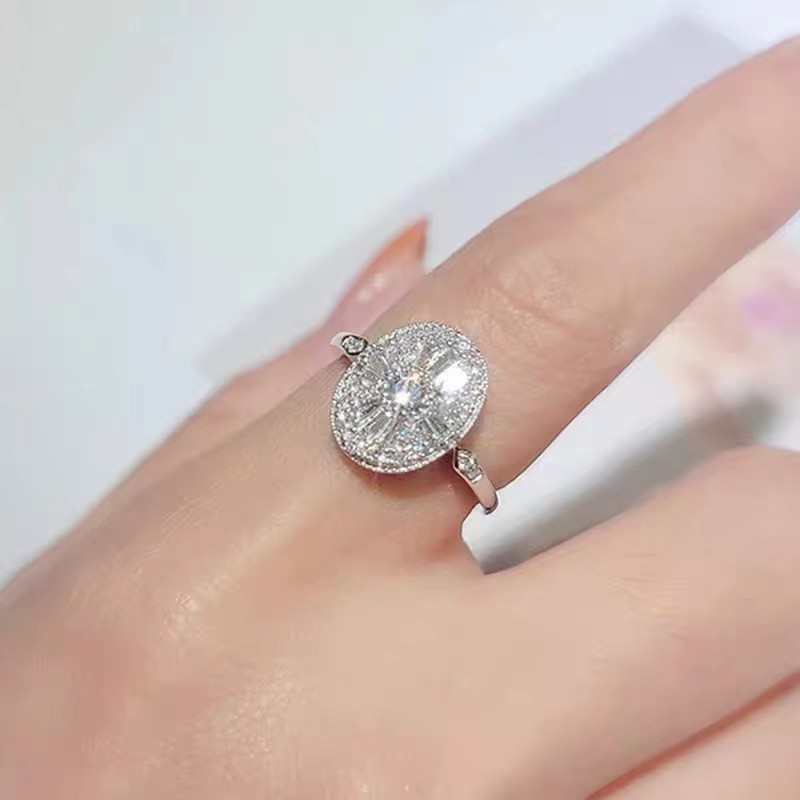 Choucong Luxury Jewelry Wedding Rings 925 Sterling Silver Fill Full Princess Cut 5A Cubic Zircon CZ Diamond Gemstones Party Eternity Women Open Ring A