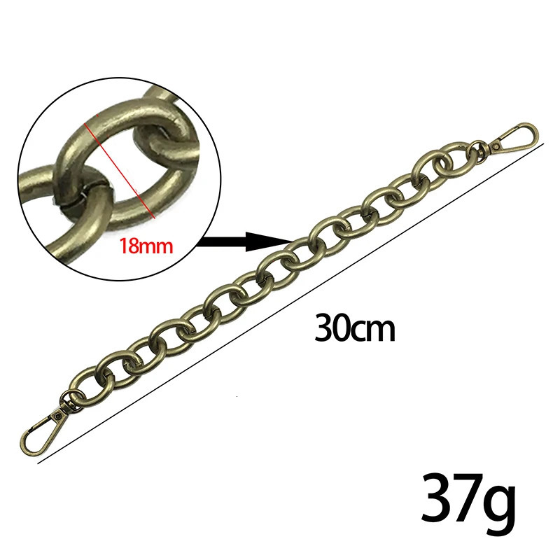30cm Replacement Metal Chain For Handle Bag Handbag Antique Bronze Silver golden DIY Accessories For Bag Strap Hardware 250807
