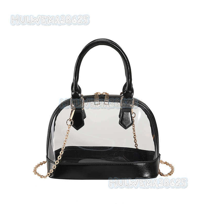 Fashion Transparent Trendy Shell Bag Spring Summer 2025 New Trendy Crossbody Bag Pvc Chain Trendy Shoulder Bag H250806