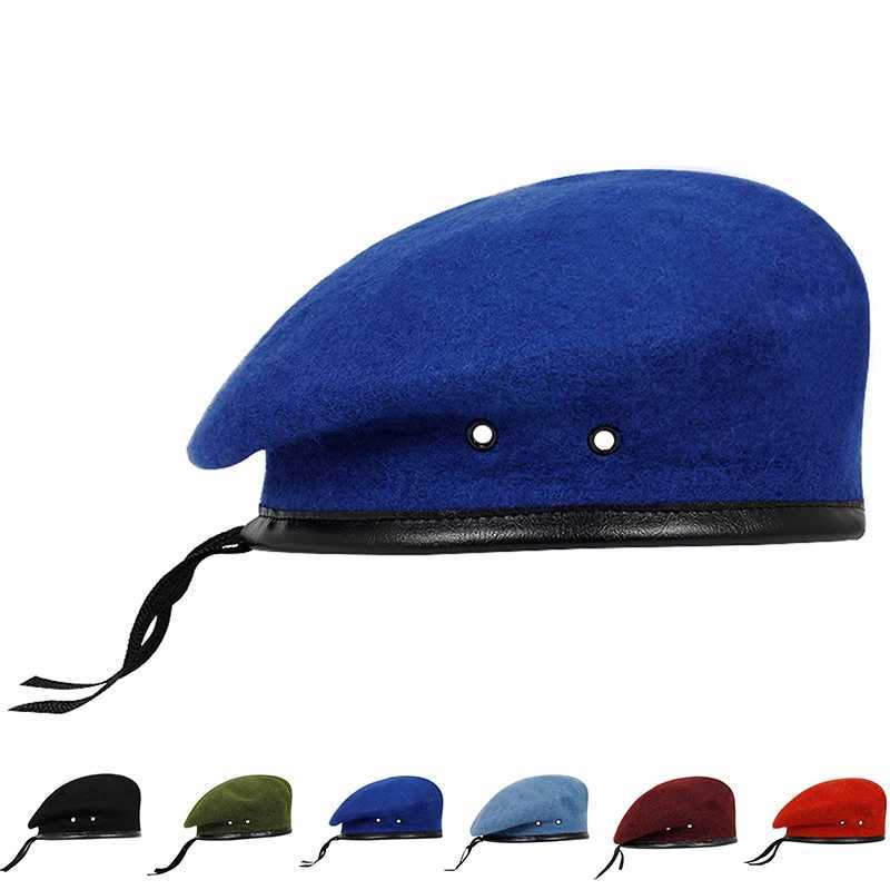 Unisex Solid Color Beret Men Women Painters Hats Autumn Winter Warm Berets Flat Cs XJ250807