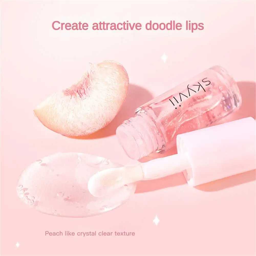 Moisturizing And Hydrating Anti-dry Lip Balm Female Student Lip Care Remove Dead Skin Peach Crystal Transparent Texture Lip OilXJ250807