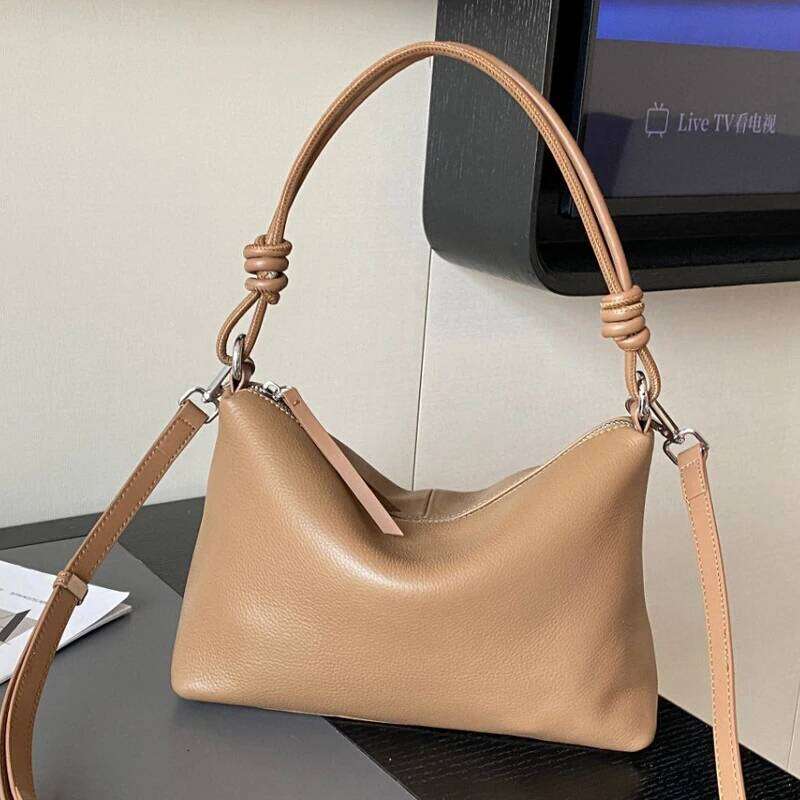 Soft Genuine Leather Women's Bag Shoulder Crossbody Bags Ladies Fashion Cowhide Underarm Commuter Handbag Female High Quality 250805