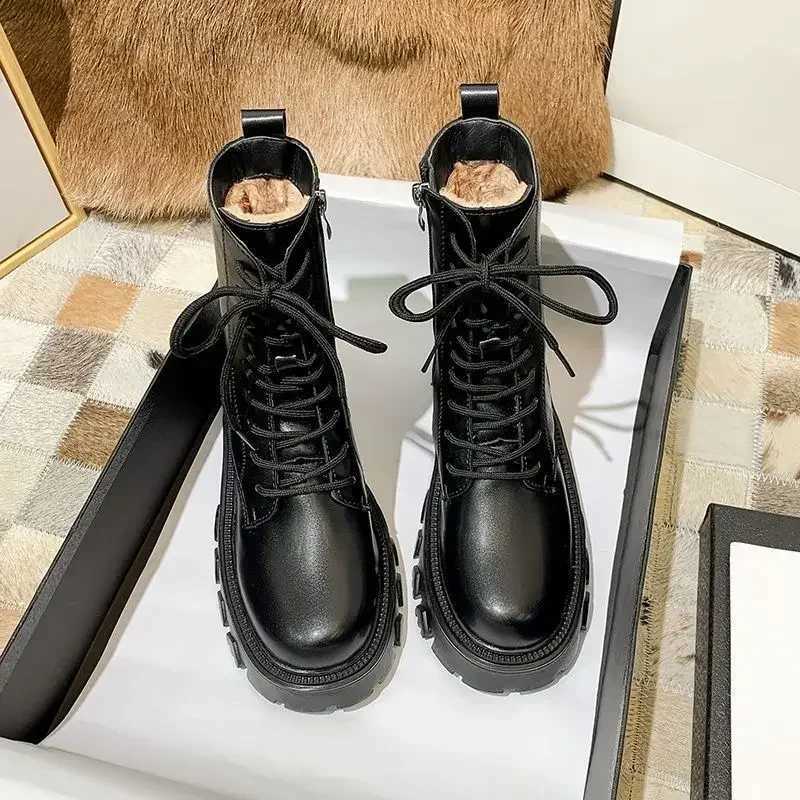 2024 New Waterproof Womens Snow Boots Female Thickened Snow Padded Women Boots Platform Heels Ankle Boots XJ250807