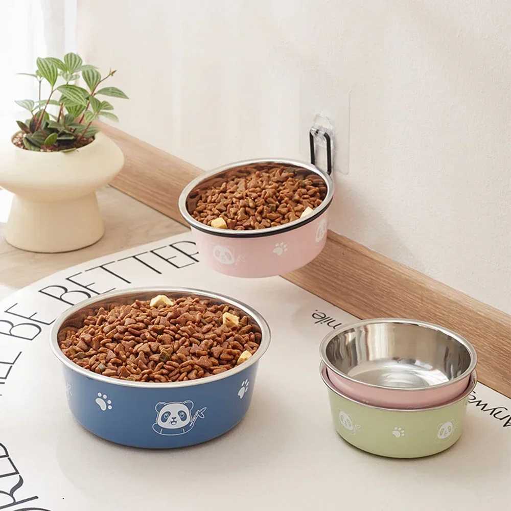 Non-Slip Dog Bowl for Large Medium and Small Dogs Cats Drinking Water Feeding Pet Bowl Stainless Steel Pet Food Bowl Y250806