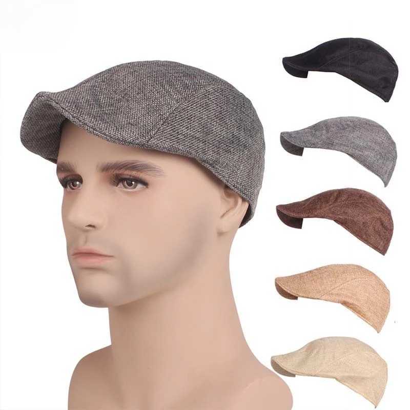 Fashion Men Berets C British Style British Linen Beret Fashion Flat Cs Classic Vintage Cabbie C Cheau Homme Peaked C XJ250807