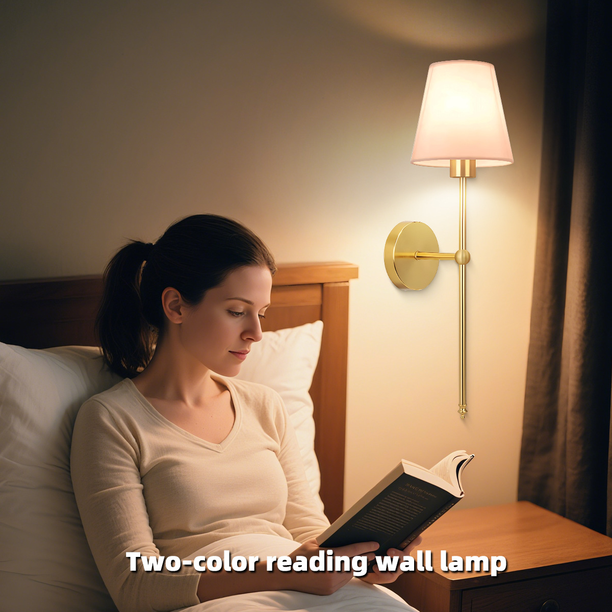 Modern Minimalist Wall Lamp with Rechargeable Battery - Three-Level Dimming for Bedroom Split type reading wall lamp-HCP029