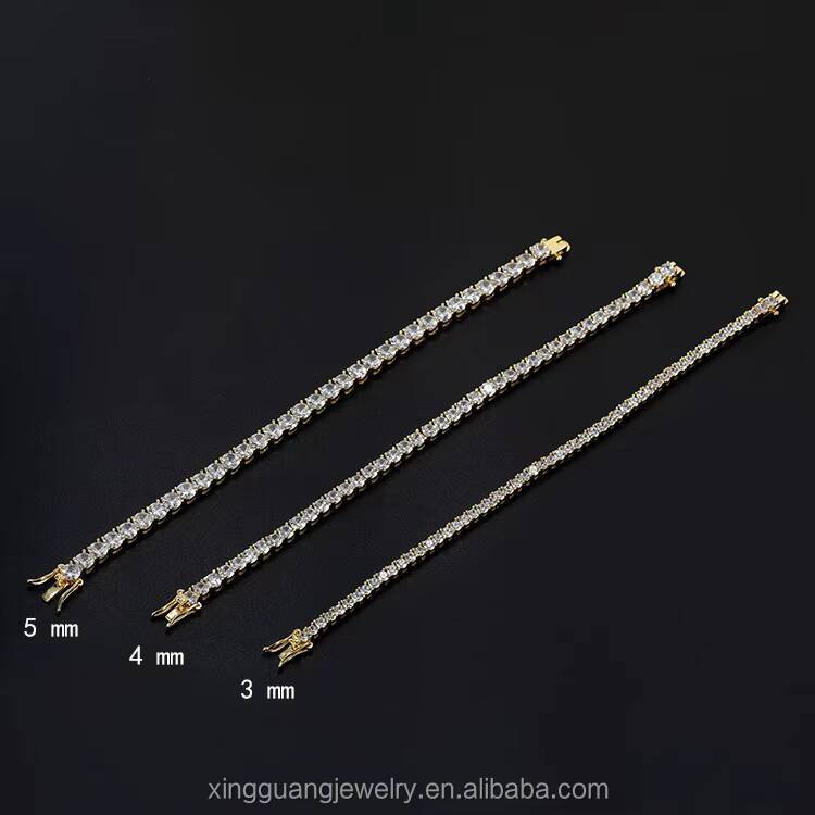4 mm Pass Diamond Tester S925 Sterling Hiphop Jewelry Moissanite Diamond Tennis Chain Necklaces