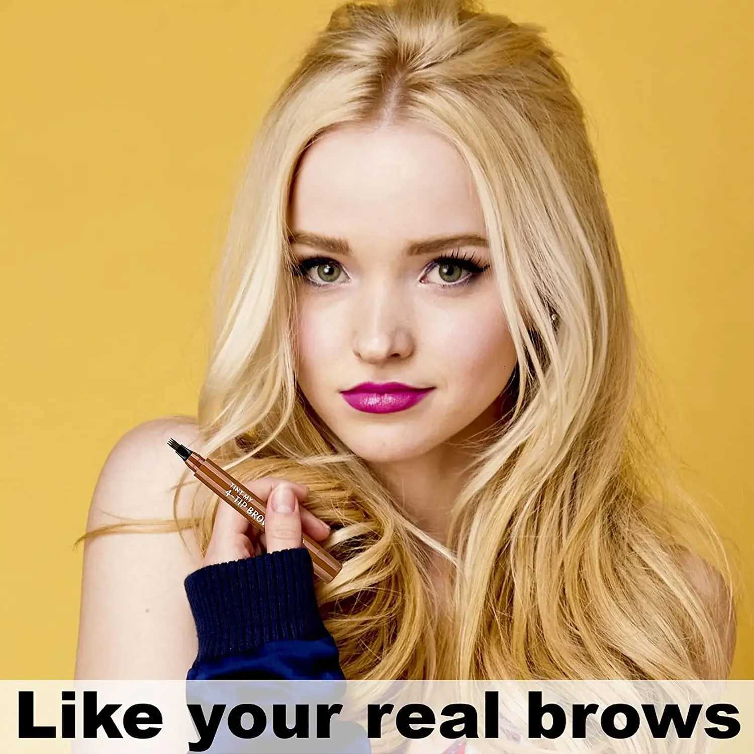 4 Fork Eyebrow Pencil Natural Waterproof Anti-Sweat Long-Lasting Liquid Does Not Faint Dye Extremely Fine Eyebrow Pencil Makeup Tool W250807