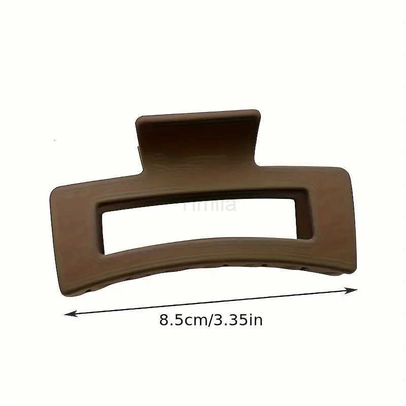 4pcs Set Women Hair Claw Simple Style Solid Color Big Hair Claw Clips Square Hair Clips Rectangular Fashion Hair Accessories U250807