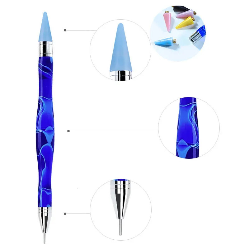 Professional Double Headed Acrylic Nail Art Pen Marbling Printed Painting Dotting Pens Manicure DIY Beauty Tools 250805