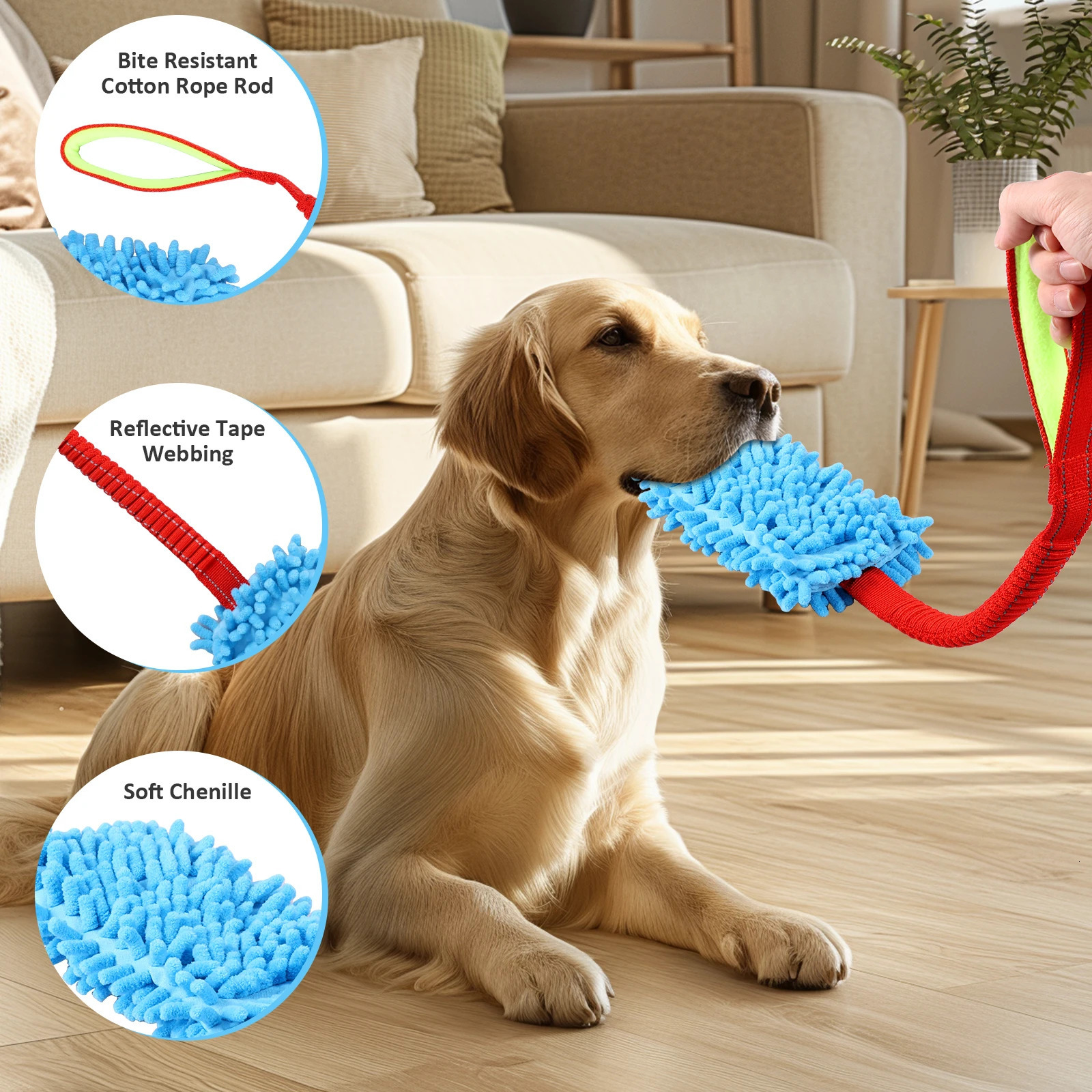 2Pcs Dog toys Dogs Chew Toy with Squeaky Sound Training Interactive Pet Chew Rope Teething Toy Puppy Dog stuff dogs accessories 250804
