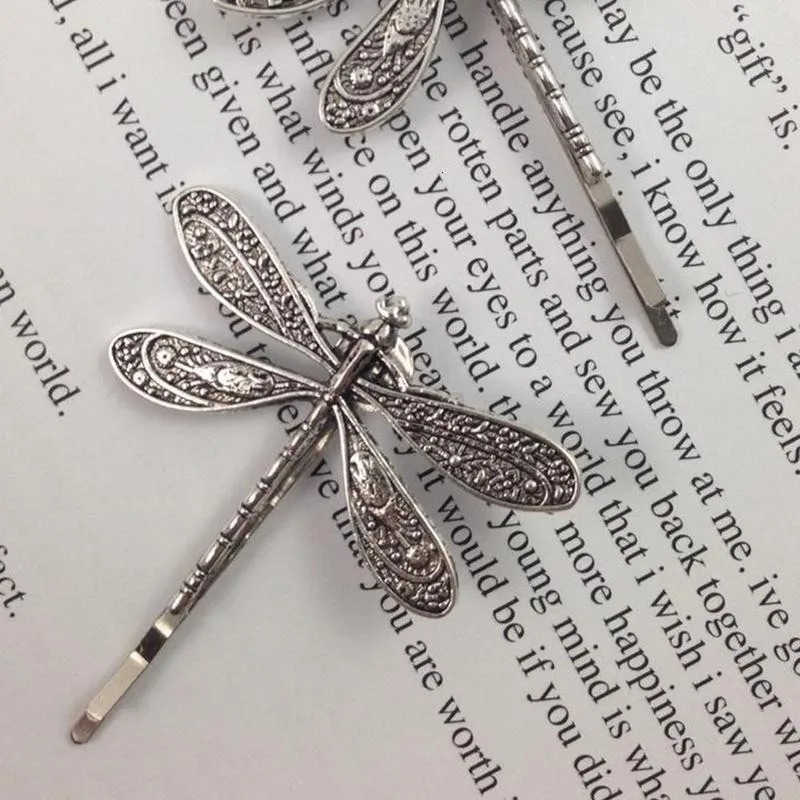 1pc Elegant Vintage Dragonfly Hairpins Bridal Headdress Wedding Hair Accessories Transparent Dragonfly Hair Clip U250807