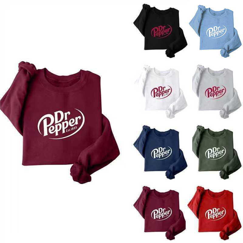 Free Shipping Designer Hoodie 2025 E-commerce Style Home Autumn And Winter Leisure New Cross-border Commuting Printed Pullover Sweater Round Neck Spor