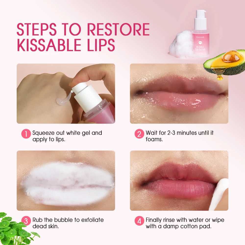 Bubble Lip Scrub Cream Exfoliating Moisturizing Remove Dead Skin Lighten Lip Lines Dark Lips Soothing Lip CareXJ250807