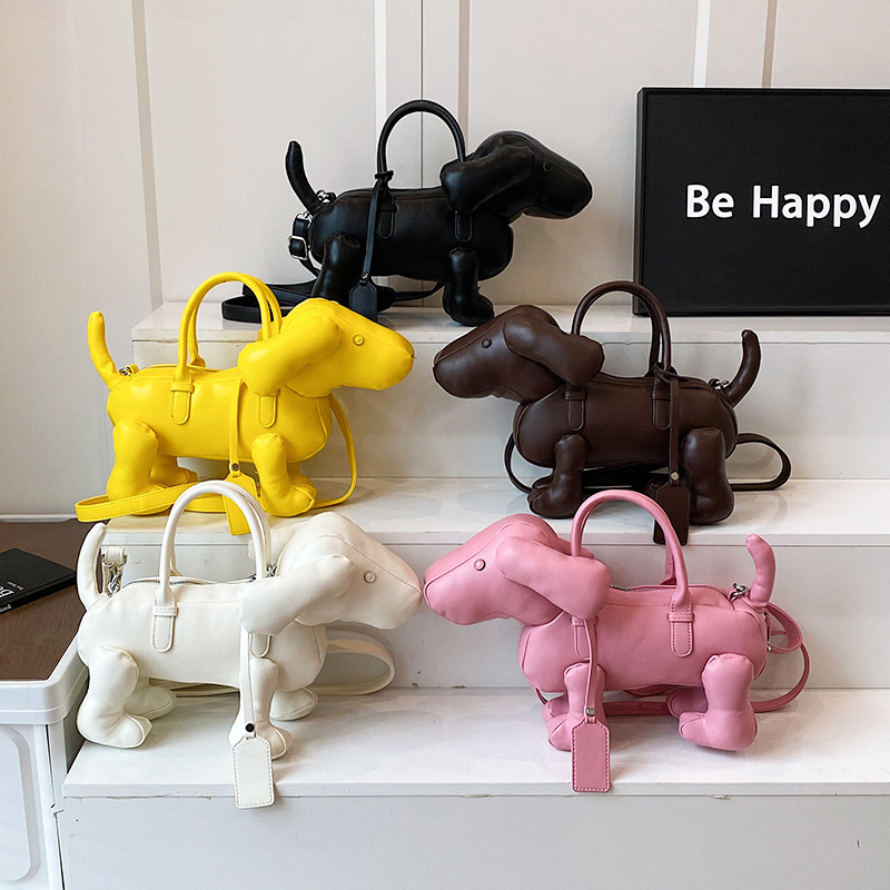 Free shipping designer Creative Puppy Bag Ins Fun Quirky Animal Design Bag Niche Design Handbag Shoulder Bag