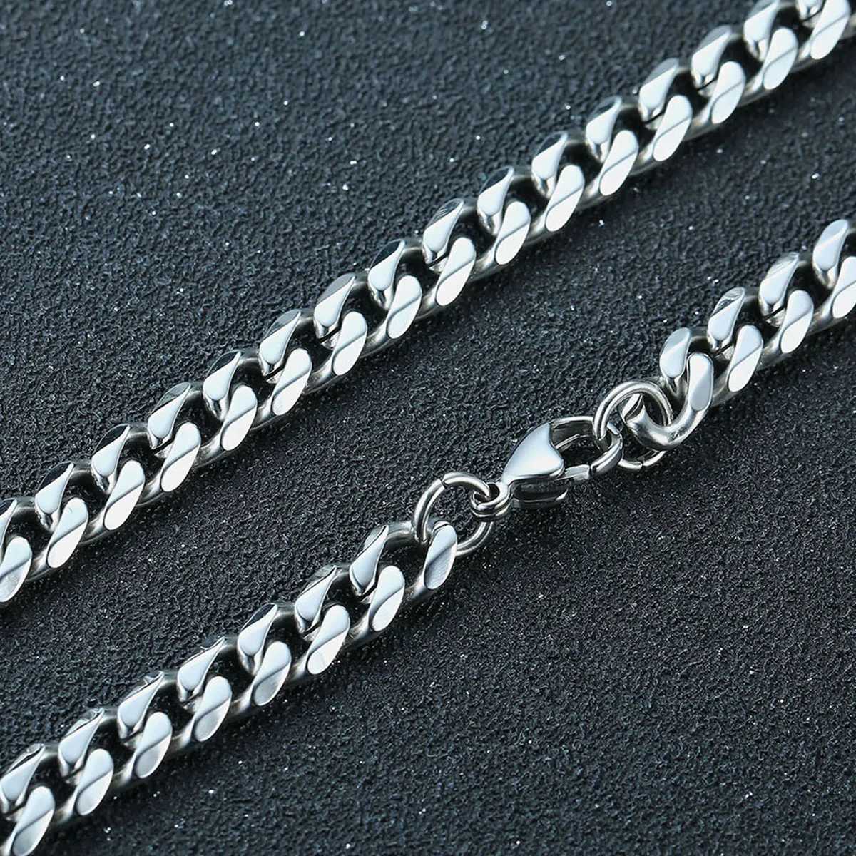 50pcs 3-11mm Chunky Miami Curb Chain Bracelet for Men Stainless Steel Cuban Link Chain Wristband Classic Punk Heavy W250807