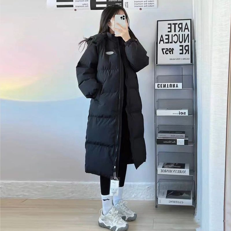 Women's 2025 New Mid-Length Oversized Down Alternative Puffer Coat - Thickened Winter Parka, Longline Quilted Jacket Warm