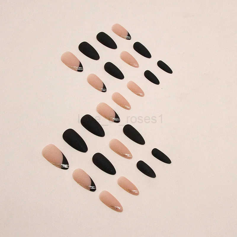 24 PCs Long French Minimalist Nails with 1 Jelly and 1 Nail File Z250807