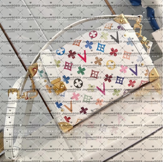 Top M14046 M46358 side trunk Soft box bag fashion Colour printing designer bag S-lock shoulder cross body package clutch handbag luxury messenger packages tote bag