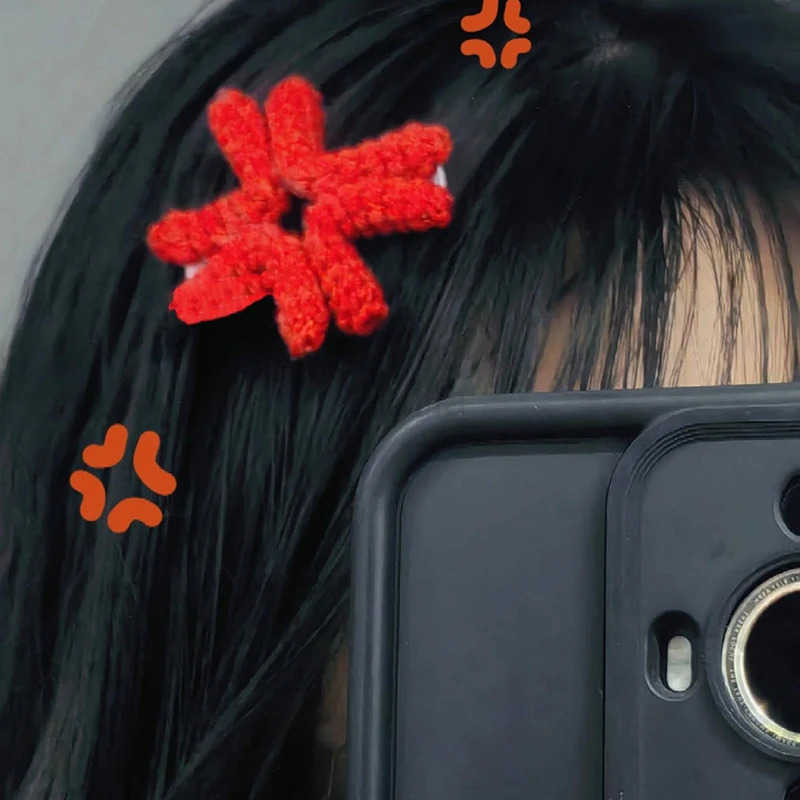 Expression Handmade Hair Clips For Women Girls Creative Angry Hair Clip Funny Side Clip Versatile Hair Accessories Gifts U250807