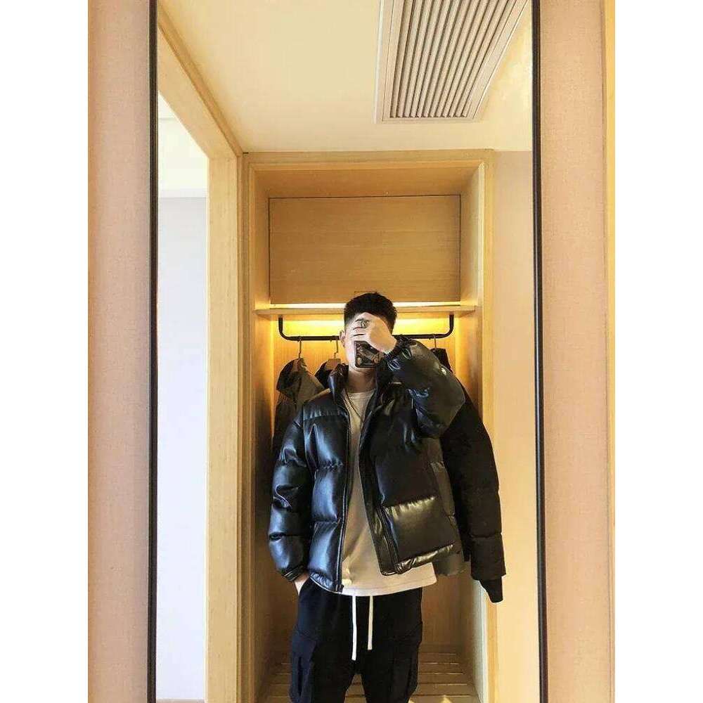 Men's Down Jacket Collared Male Padded Coats Y2k Fashion Padding Korea 2024 Parkas Winter Models Korean Style Clothing Clothes