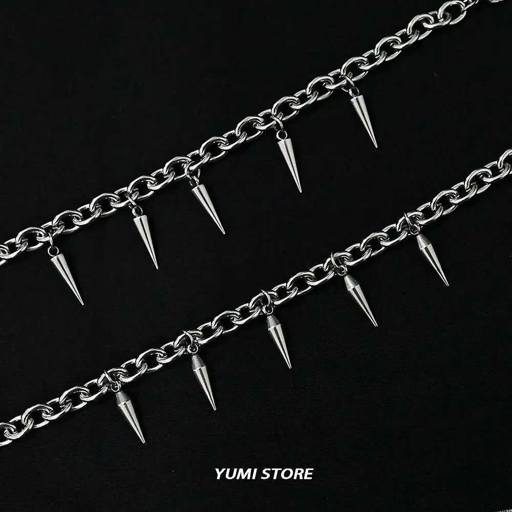 Punk Rivet Bracelet for Men and Women Hip Hop Titanium Steel Rivet Pendant Bracelet Retro Street Jewelry Kpop Accessories Wholesale W250807